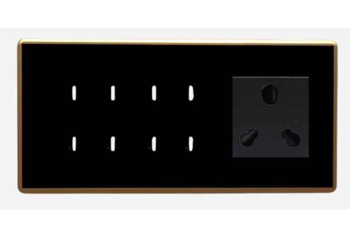 Full Glass Touch 8 Swith (1-20A) 1 Socket (1-10A)
